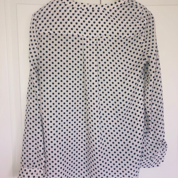 INC International Concepts Polka Dot Blouse Size 6 - Picture 4 of 7